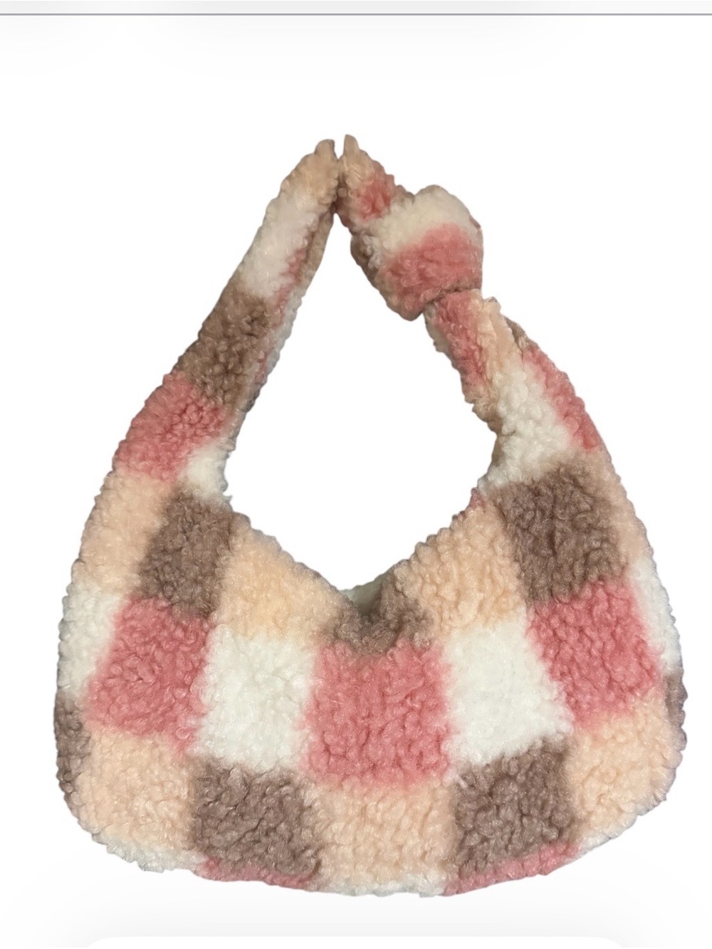 Fadivo New York Pink Teddy Sherpa Mini Bag 
Baguette NWT